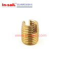 M6 Brass Self Tapping Thread Insert Slotted Nut for Plastics